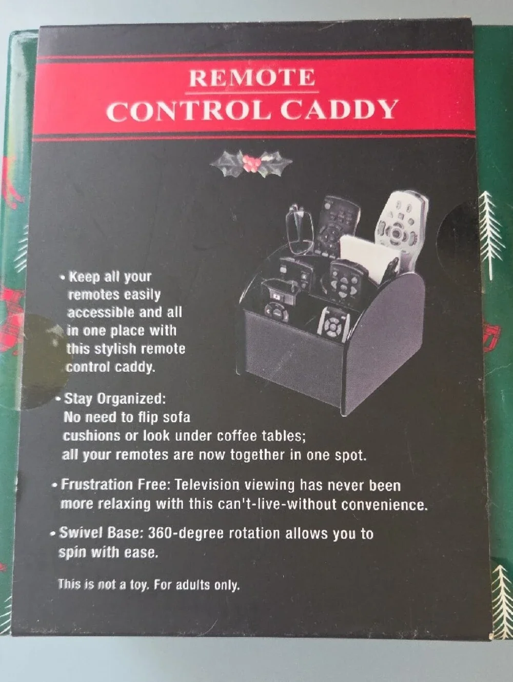 Workshop Republic Clothing Remote Control Caddy - Black and Red Accents
